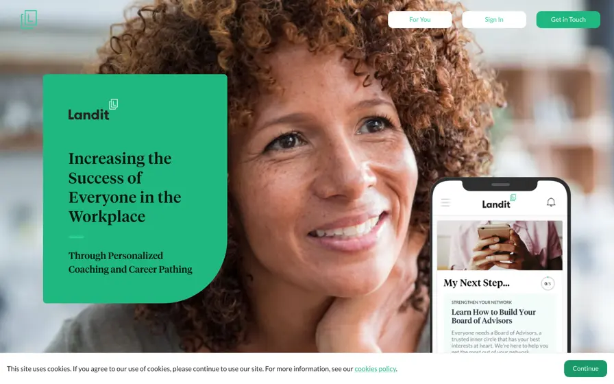 Landit, Career Platform homepage